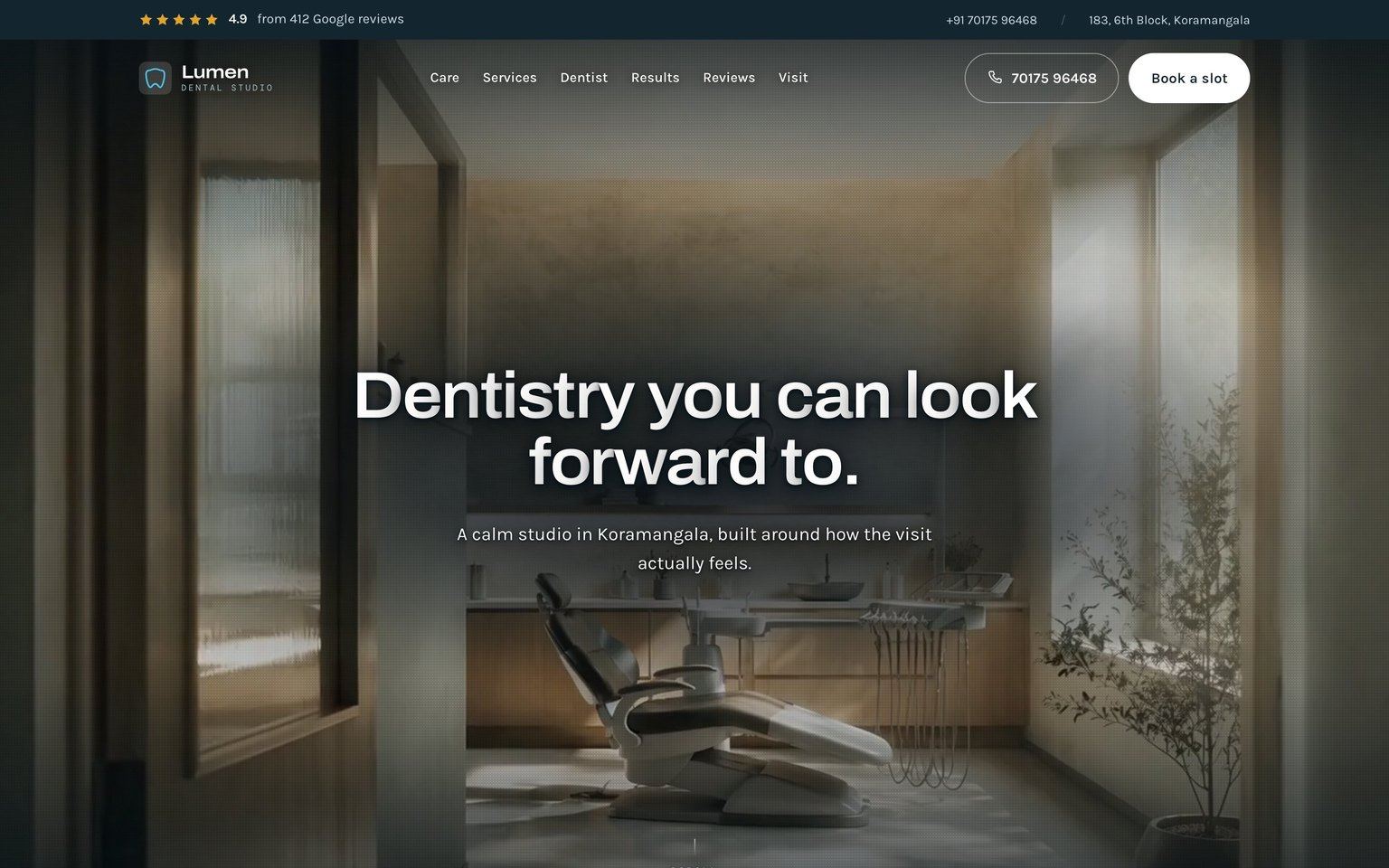 Dental Practice Website — Client Site · Healthcare