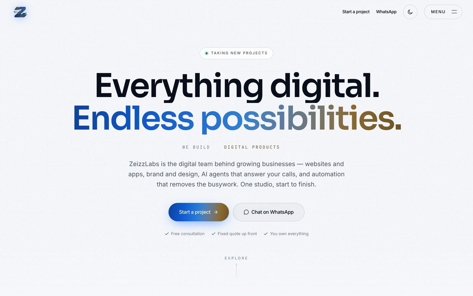 The Studio's Own Site — Own Site · Immersive