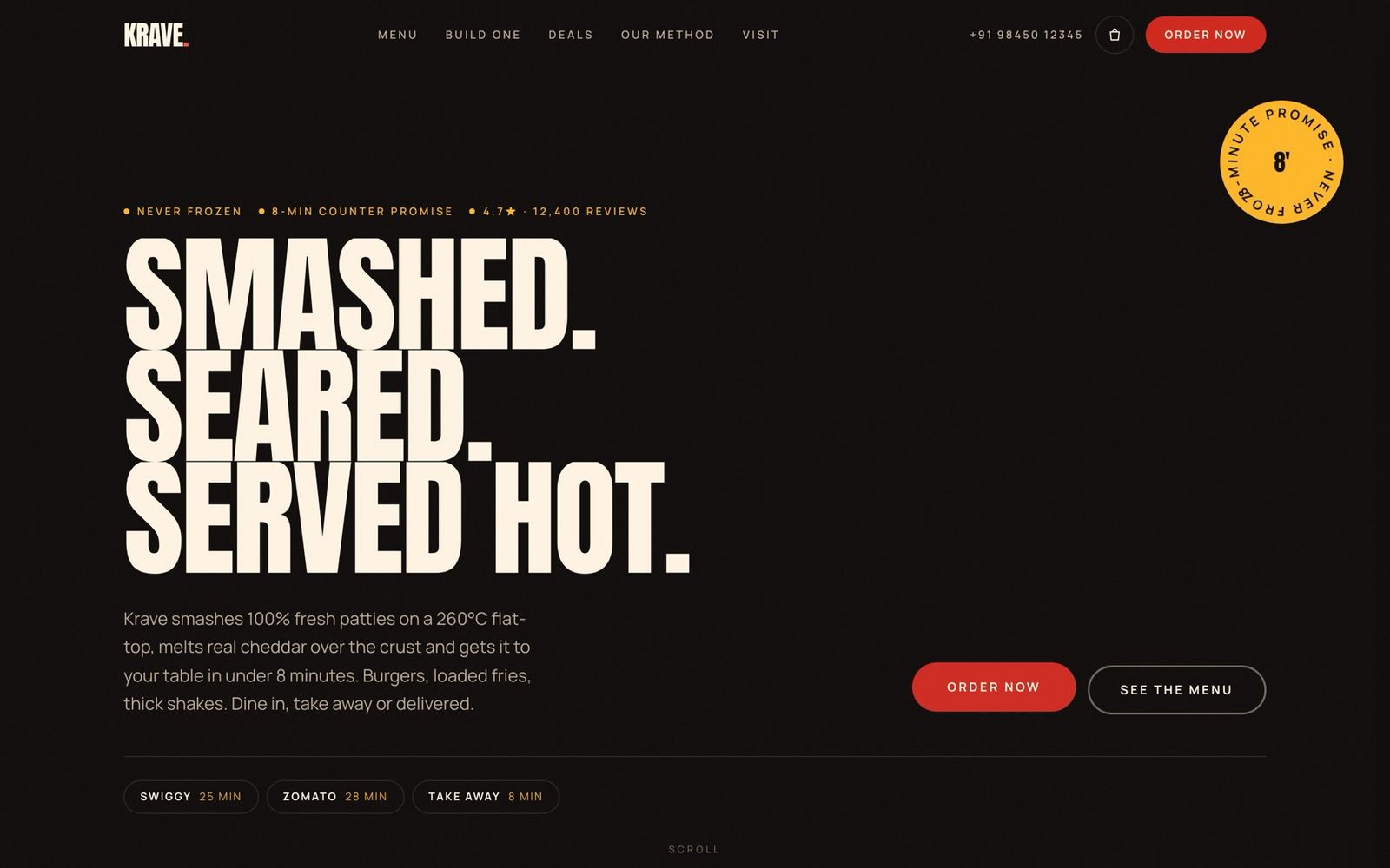 Fast-Food Ordering Website — Template · Quick Service