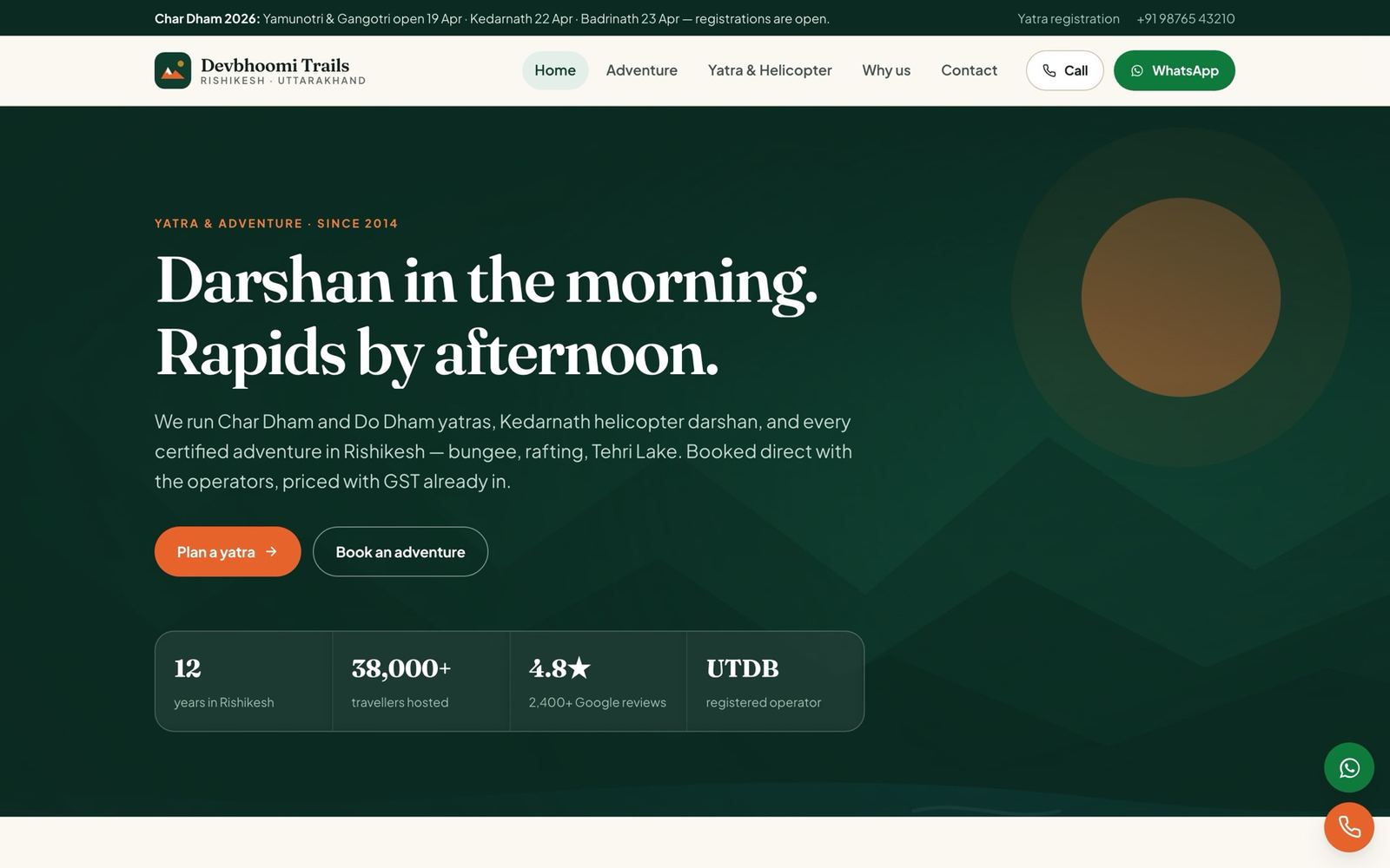 Travel & Yatra Booking Website — Client Site · Travel
